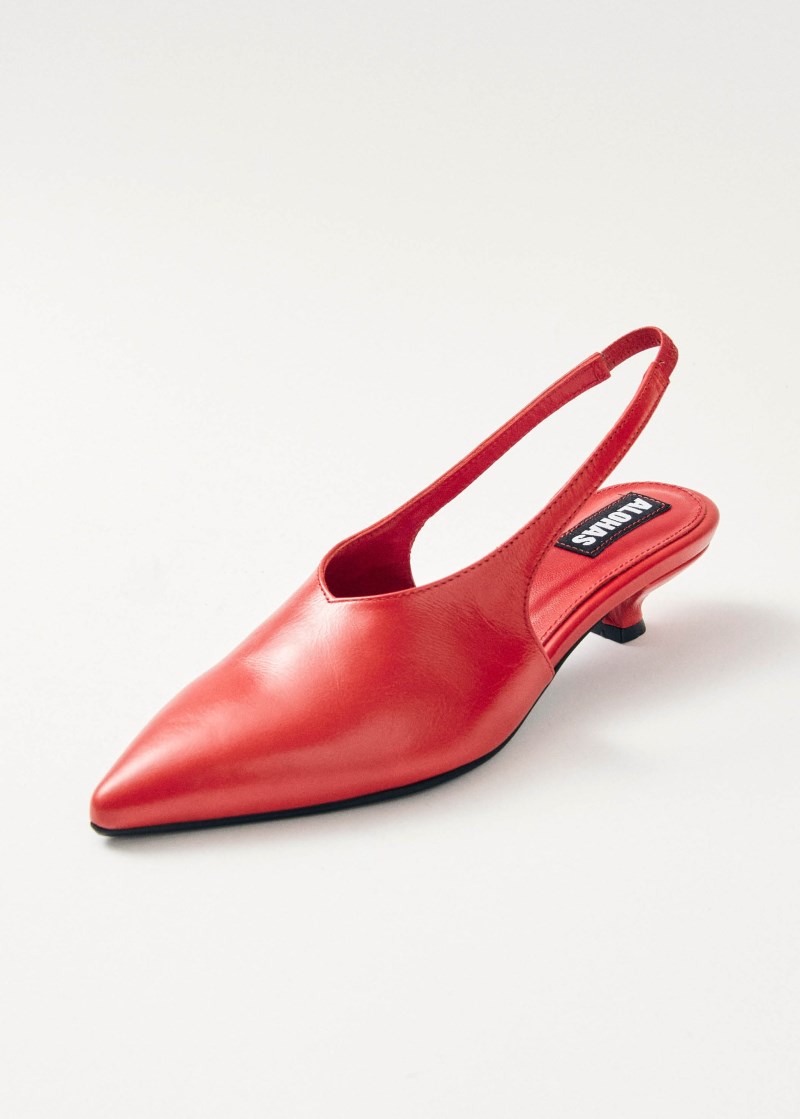 Women's Eros Red Leather Pumps