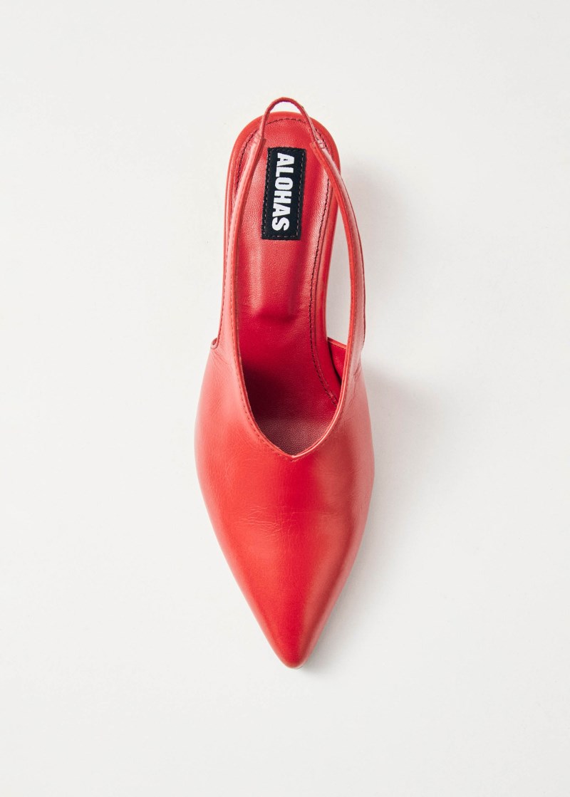 Women's Eros Red Leather Pumps