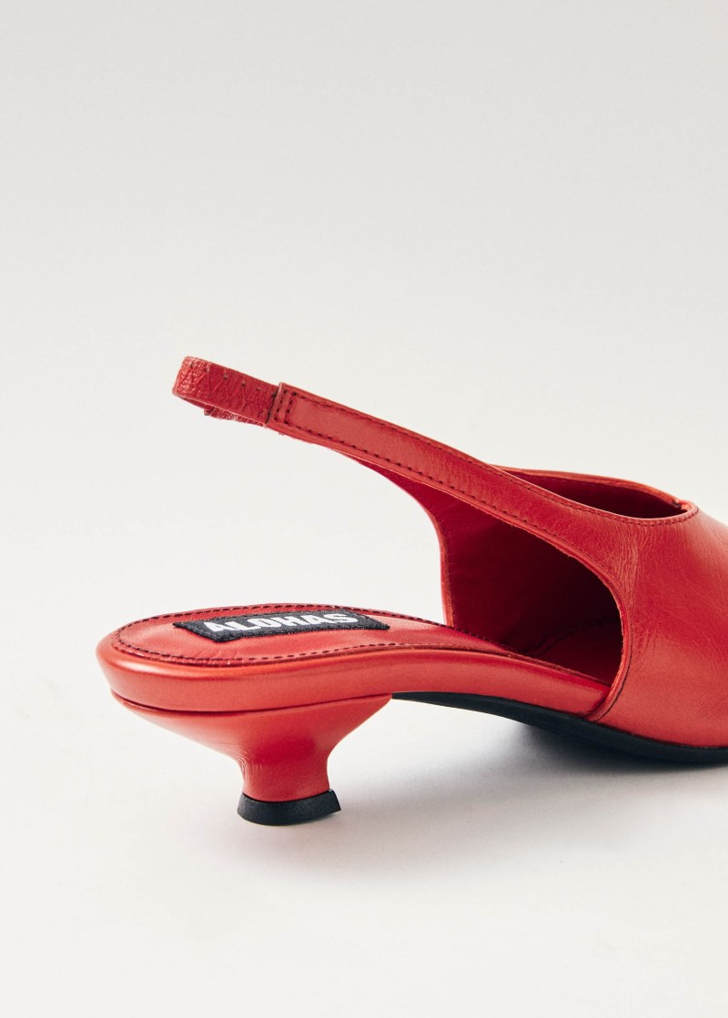 Women's Eros Red Leather Pumps