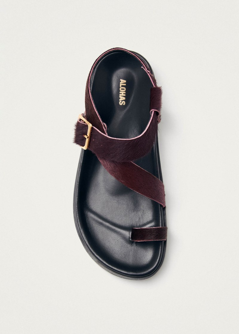 Women's Siren Soft Burgundy Leather Sandals