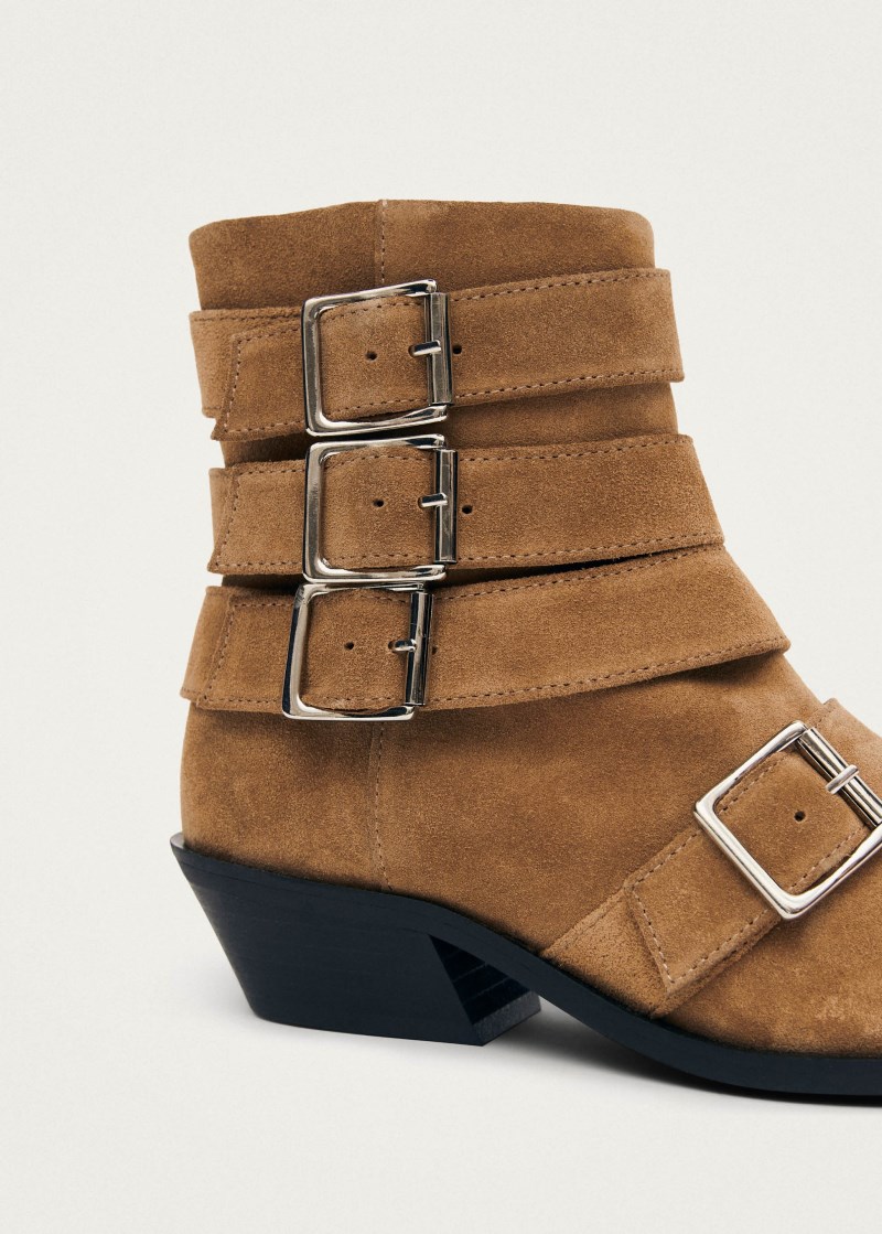 Women's Eras Suede Tan Leather Ankle Boots