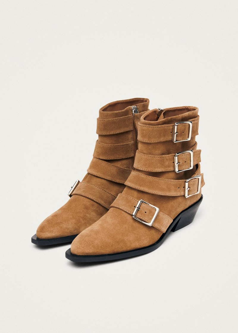 Women's Eras Suede Tan Leather Ankle Boots