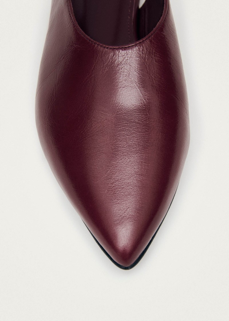 Women's Mandy Burgundy Leather Ballet Flats