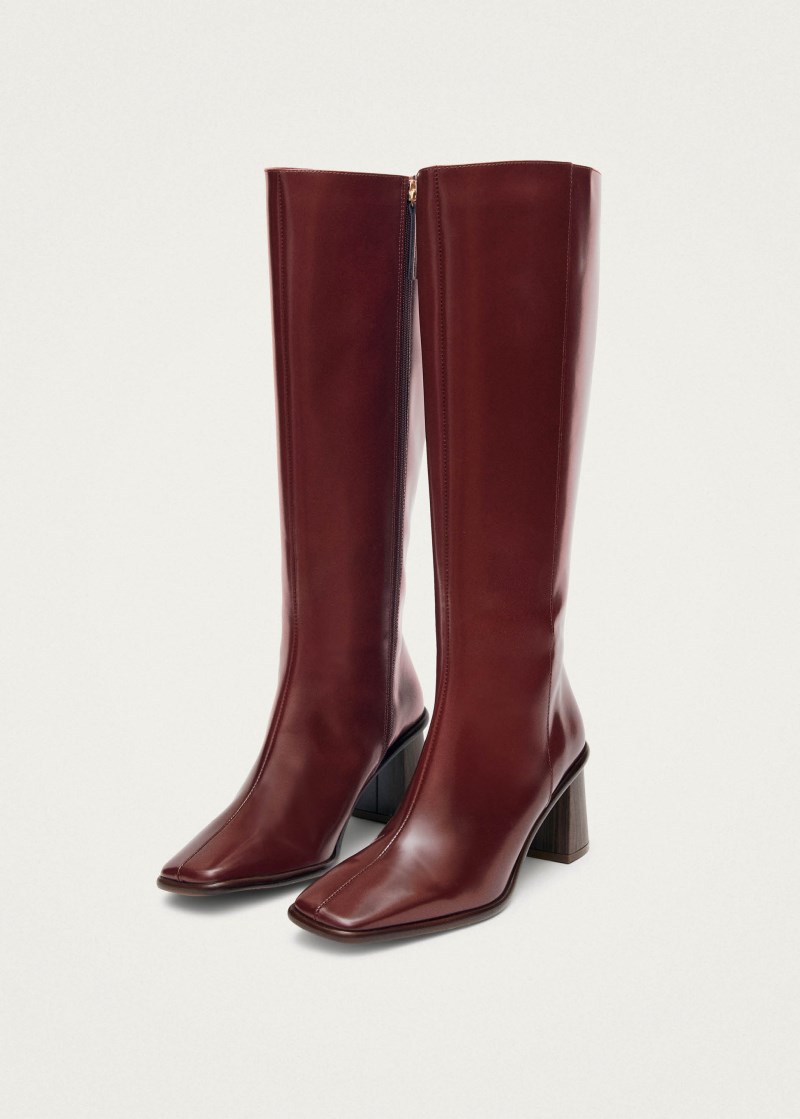 Women's East Sleek Burgundy Leather Boots