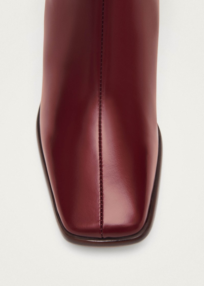 Women's East Sleek Burgundy Leather Boots