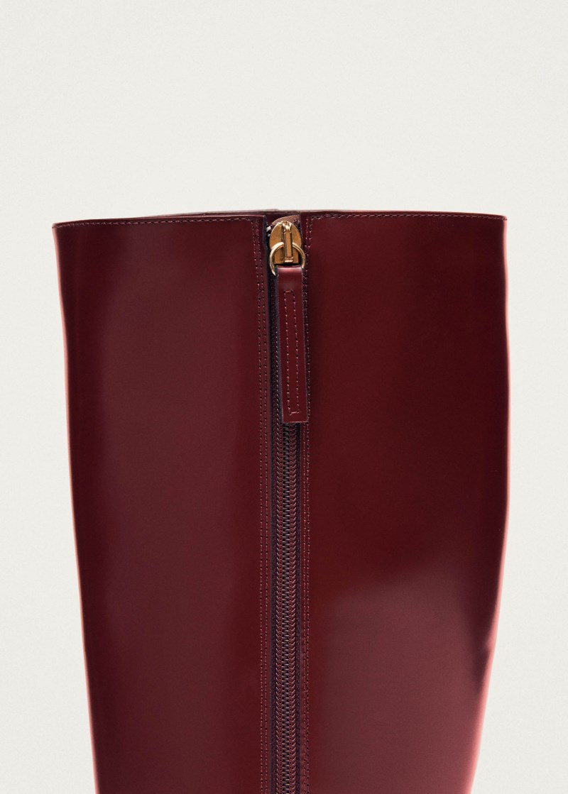 Women's East Sleek Burgundy Leather Boots