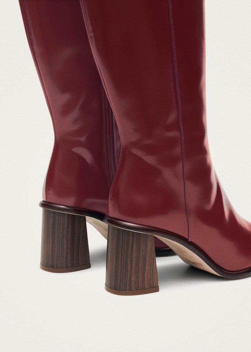 Women's East Sleek Burgundy Leather Boots