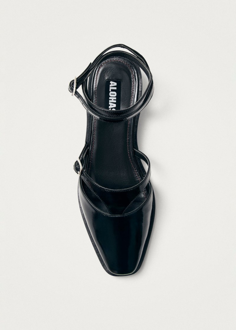 Women's Aveline Black Leather Ballet Flats