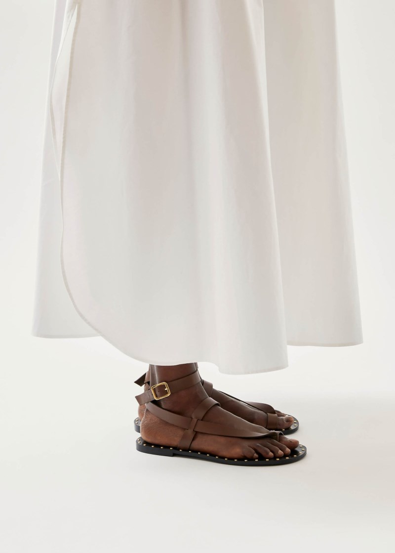 Women's Tallula Brown Leather Sandals