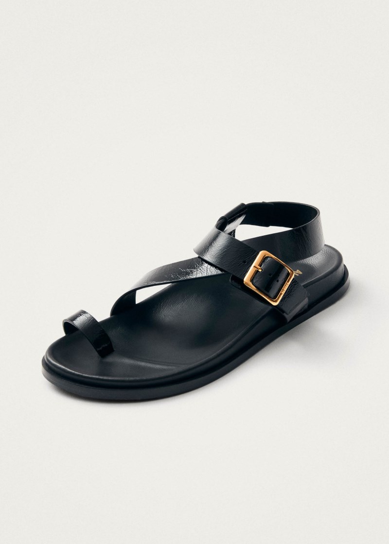 Women's Siren Onix Black Leather Sandals