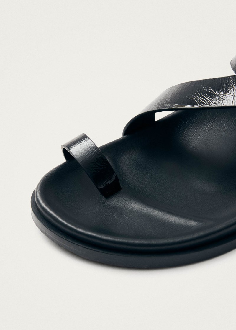 Women's Siren Onix Black Leather Sandals