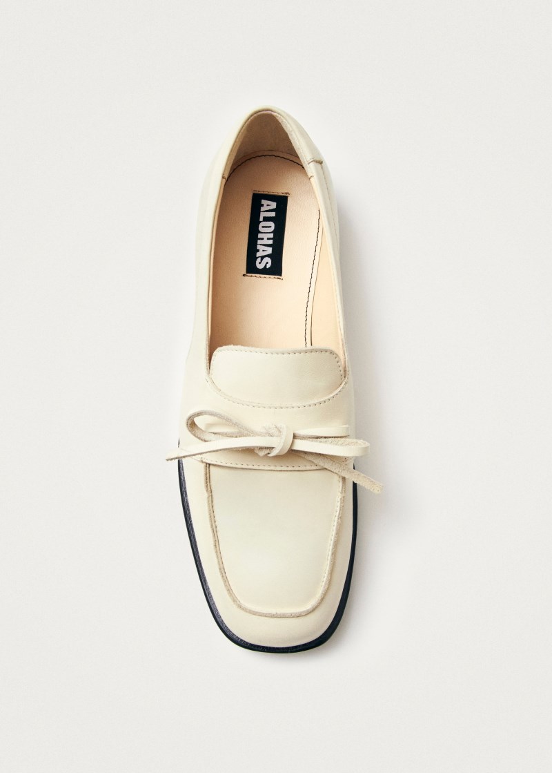 Women's Amour Cream Leather Loafers