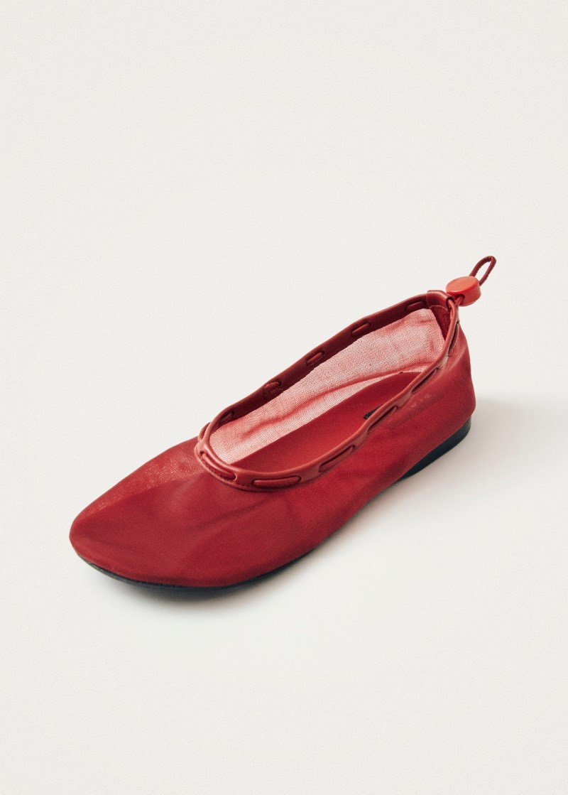 Women's Gill Mesh Red Ballet Flats