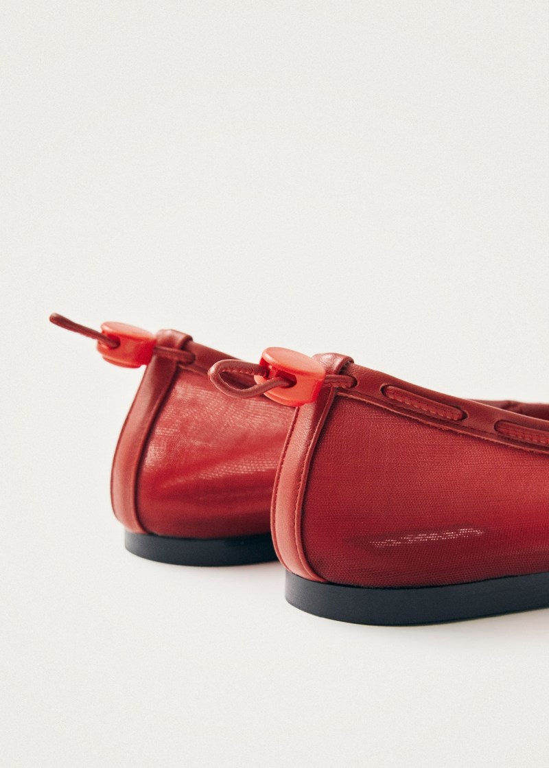 Women's Gill Mesh Red Ballet Flats