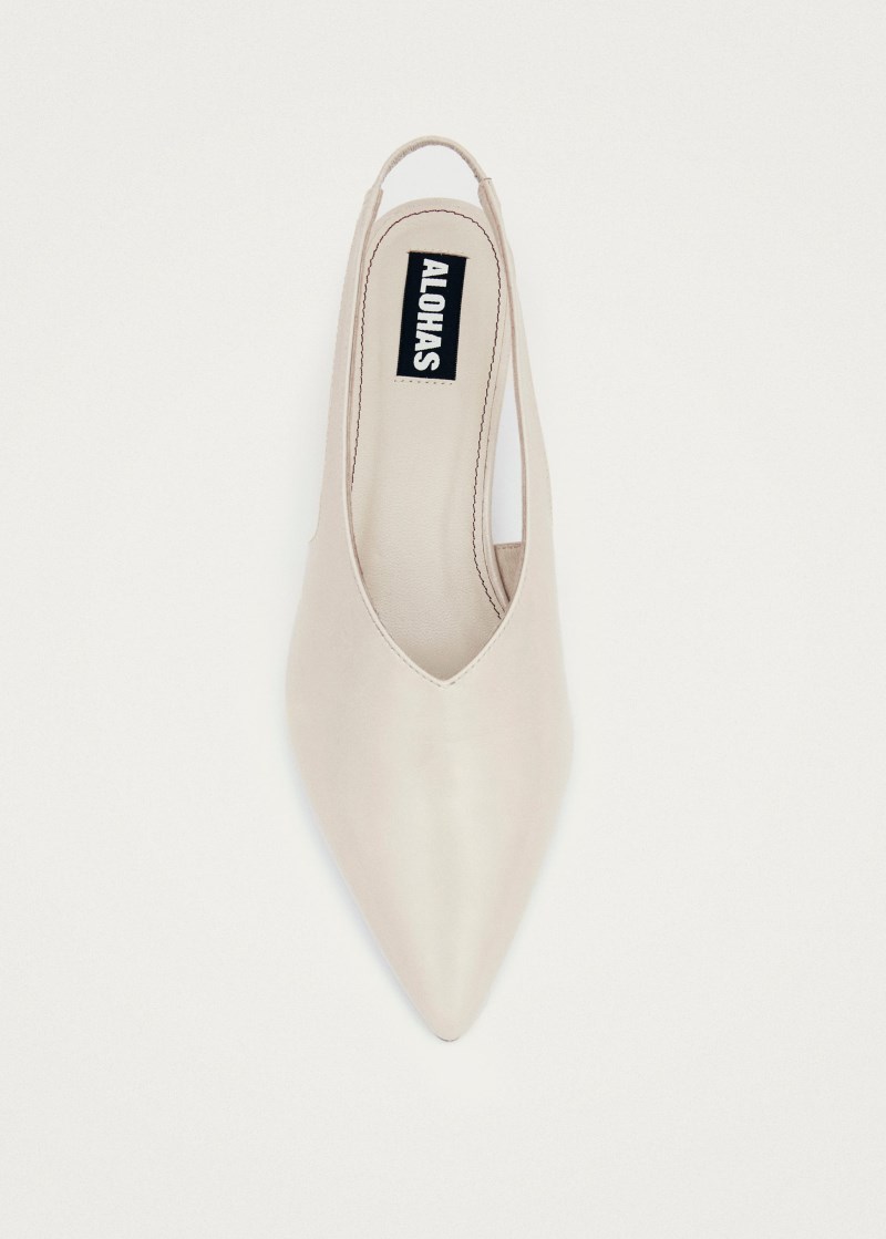 Women's Eros Cream Leather Pumps