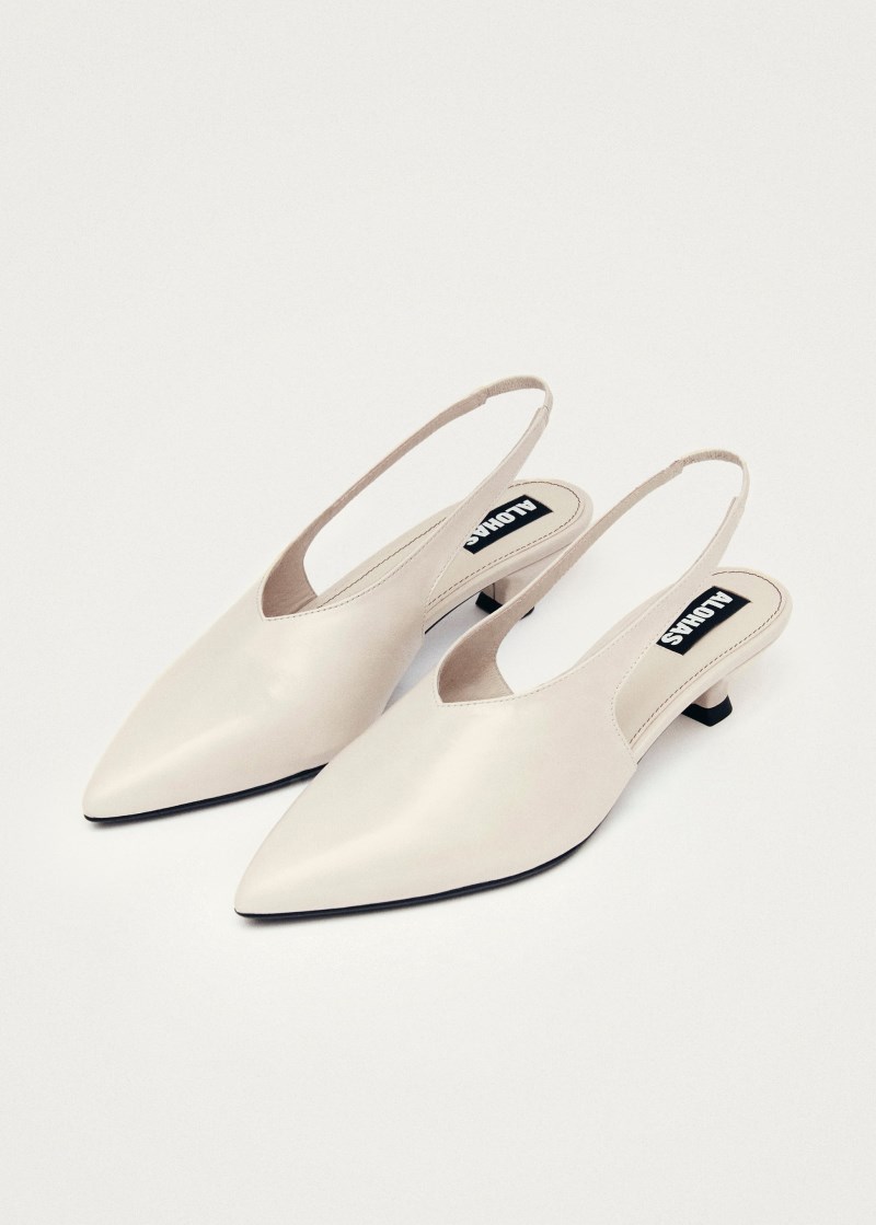 Women's Eros Cream Leather Pumps