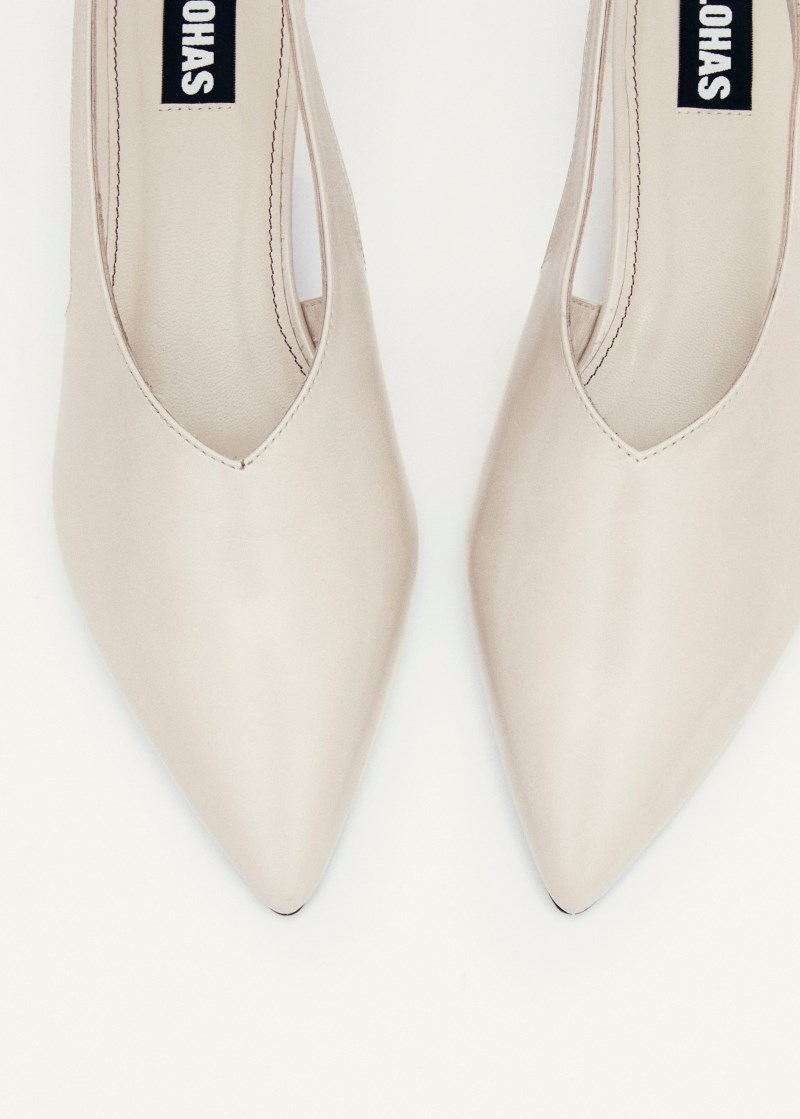 Women's Eros Cream Leather Pumps