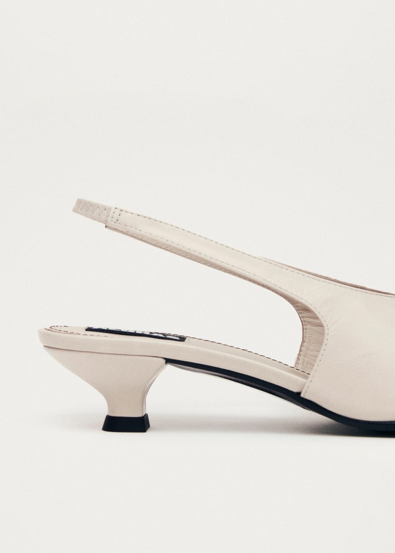 Women's Eros Cream Leather Pumps