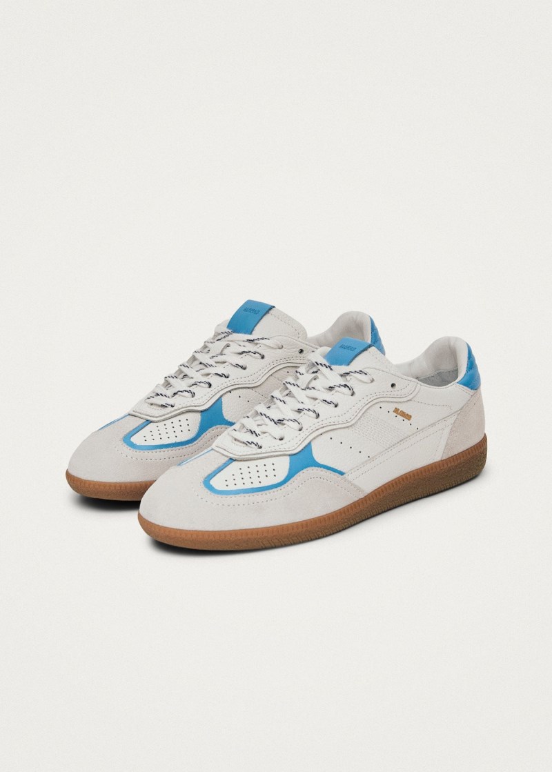 Women's Tb.490 Rife Grain White Cornflower Blue Leather Sneakers