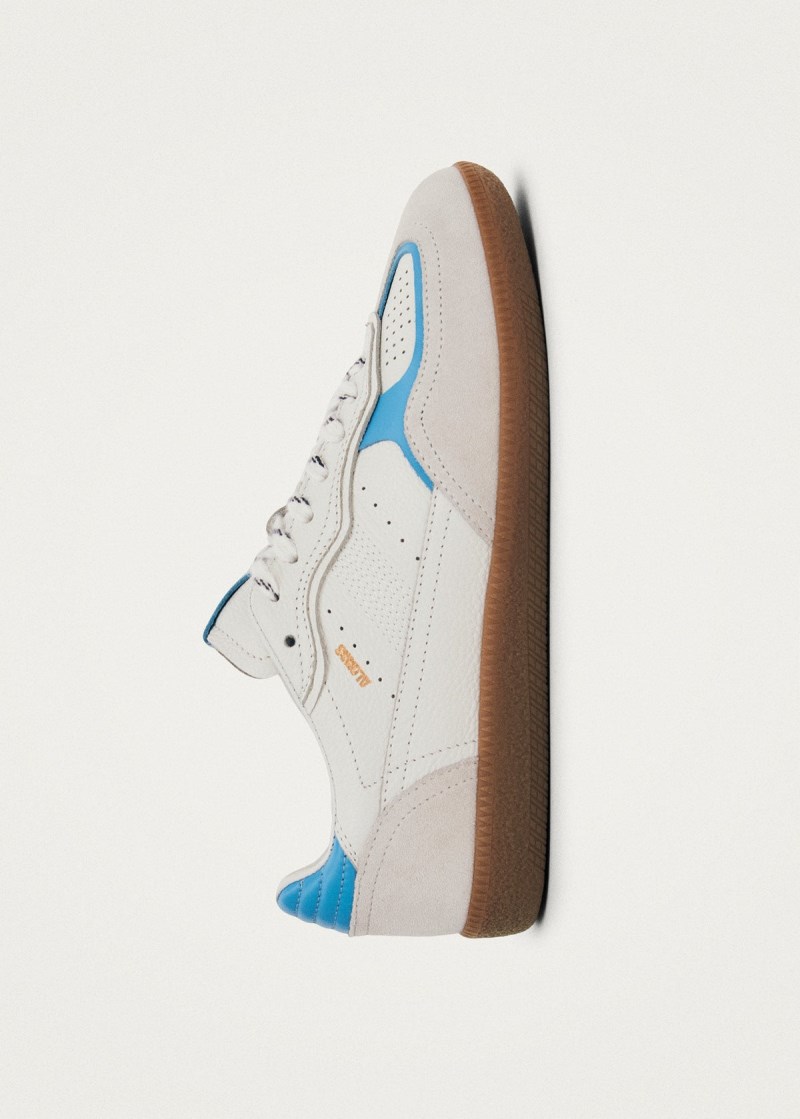 Women's Tb.490 Rife Grain White Cornflower Blue Leather Sneakers