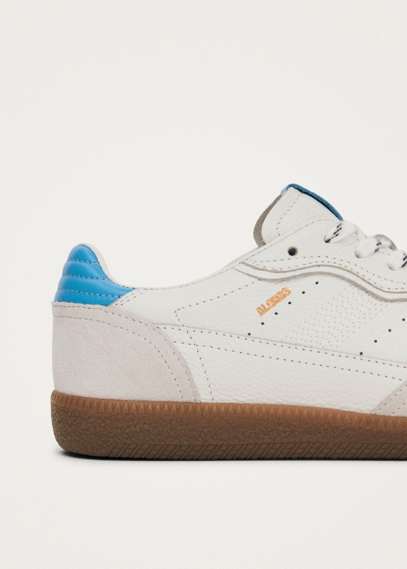Women's Tb.490 Rife Grain White Cornflower Blue Leather Sneakers