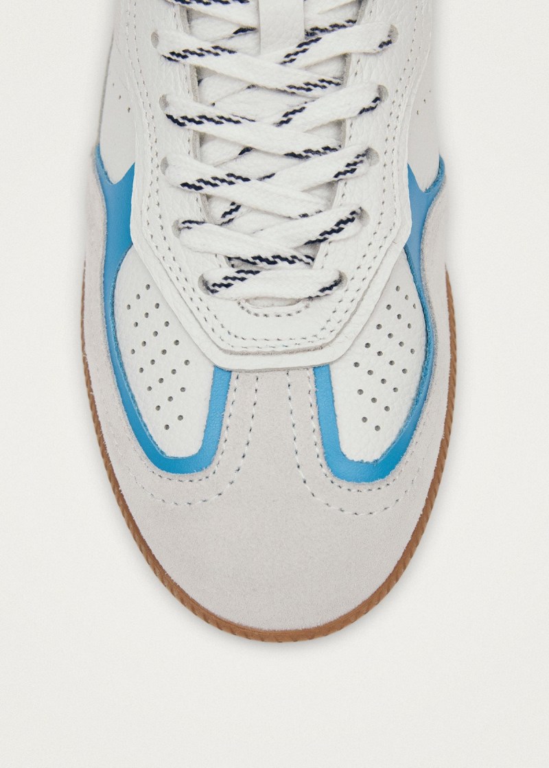 Women's Tb.490 Rife Grain White Cornflower Blue Leather Sneakers