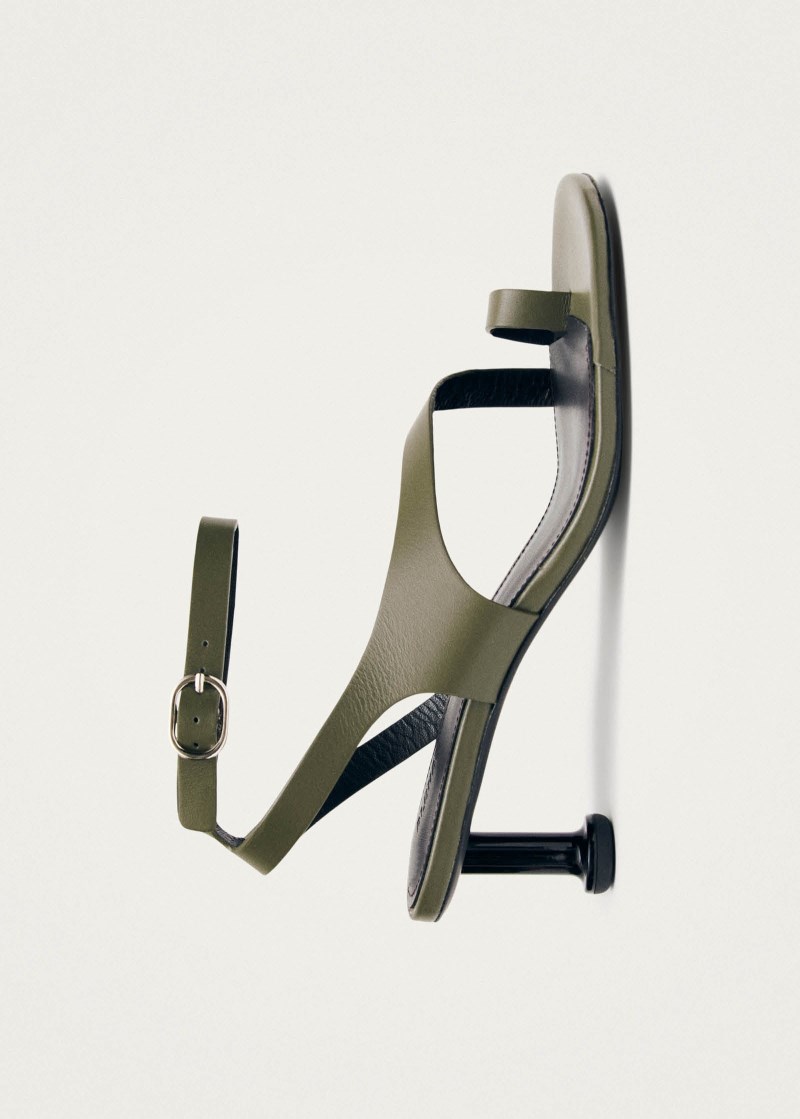 Women's Miquela Khaki Leather Sandals