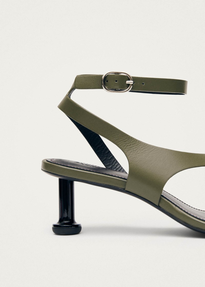 Women's Miquela Khaki Leather Sandals