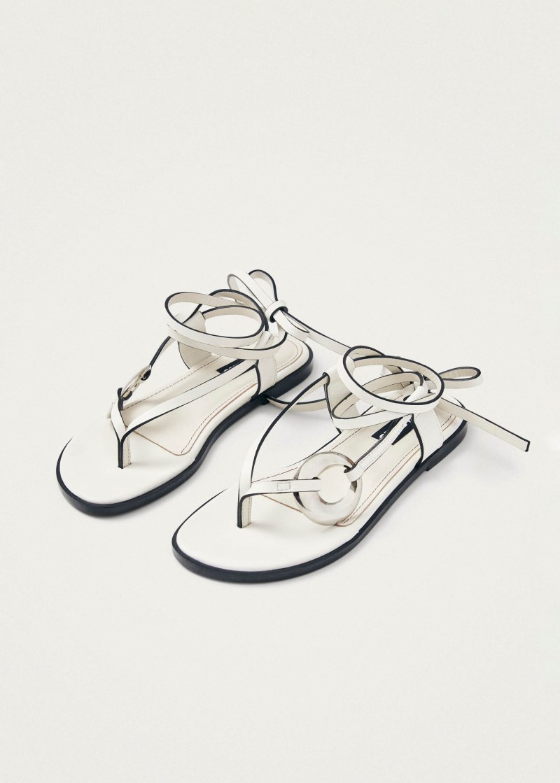 Women's Morosia White Leather Sandals