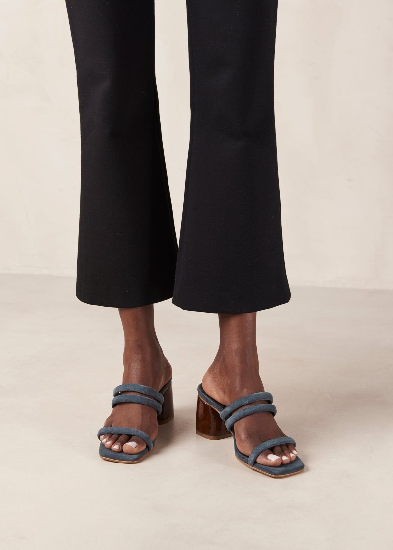 Women's Indiana Grey Leather Sandals