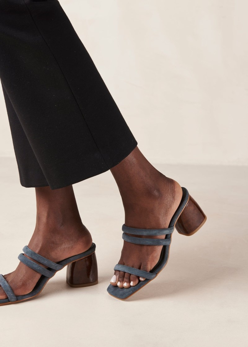Women's Indiana Grey Leather Sandals