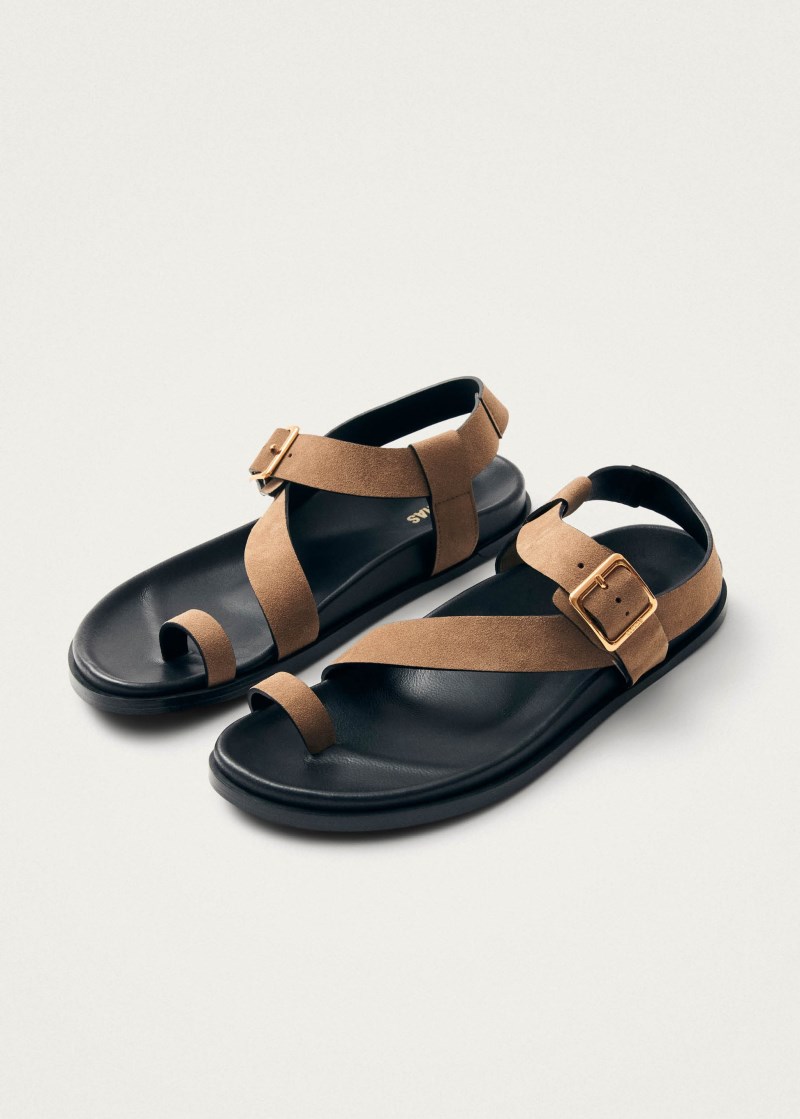Women's Siren Suede Tan Leather Sandals