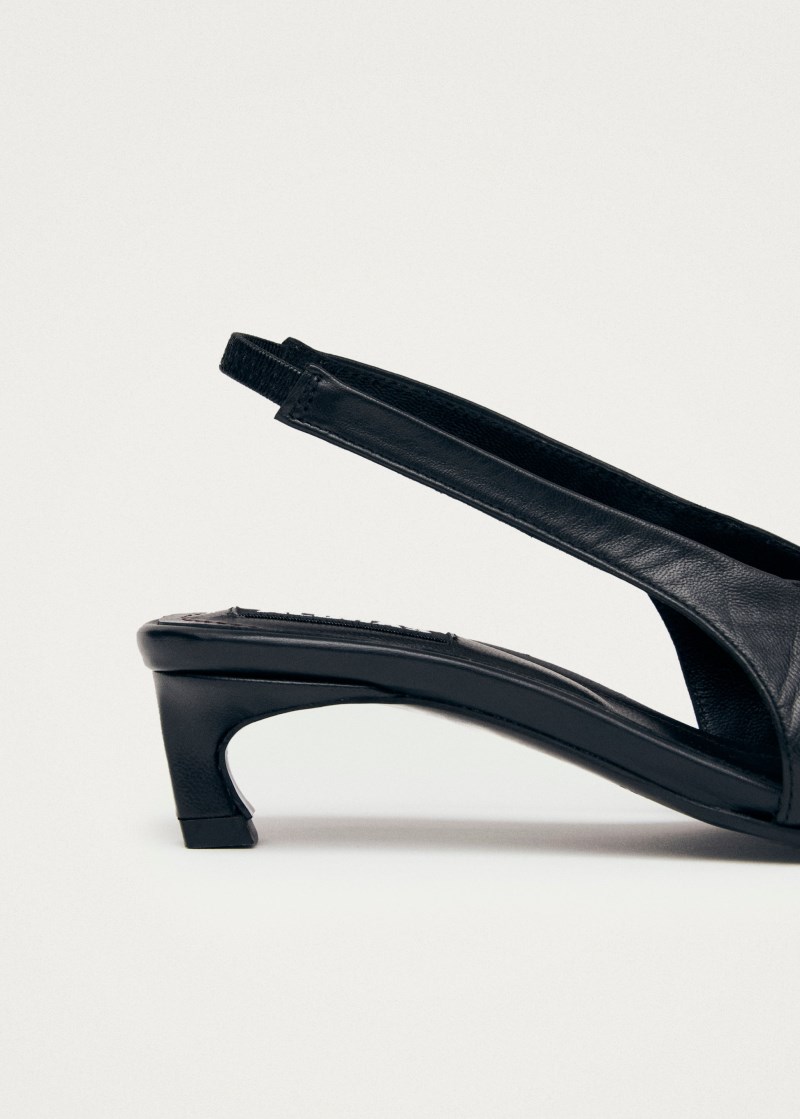 Women's Evadne Black Leather Pumps