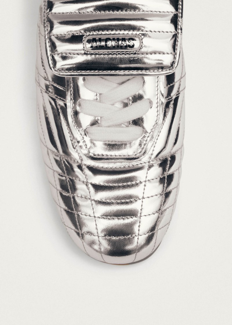 Women's Tb.99 Silver Leather Sneakers