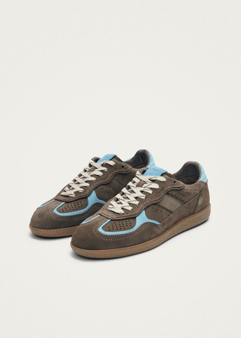 Women's Tb.490 Rife Taupe Cornflower Blue Leather Sneakers