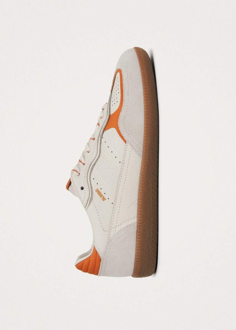 Women's Tb.490 Rife Grain White Orange Leather Sneakers