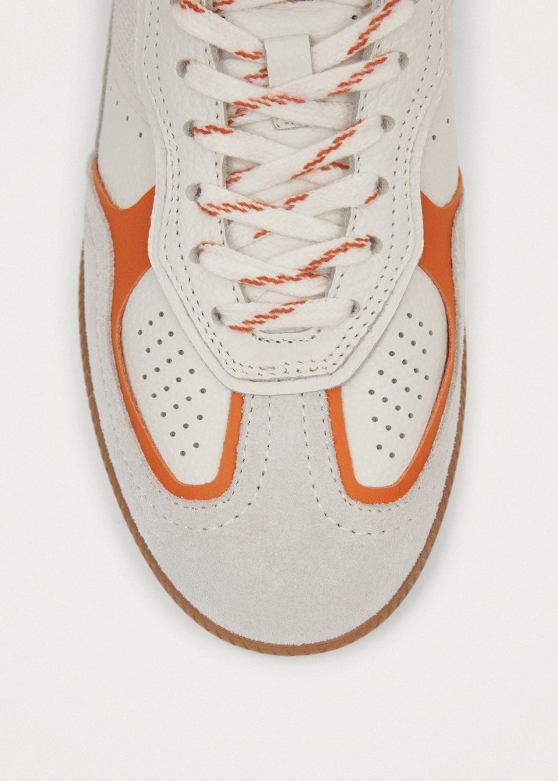 Women's Tb.490 Rife Grain White Orange Leather Sneakers