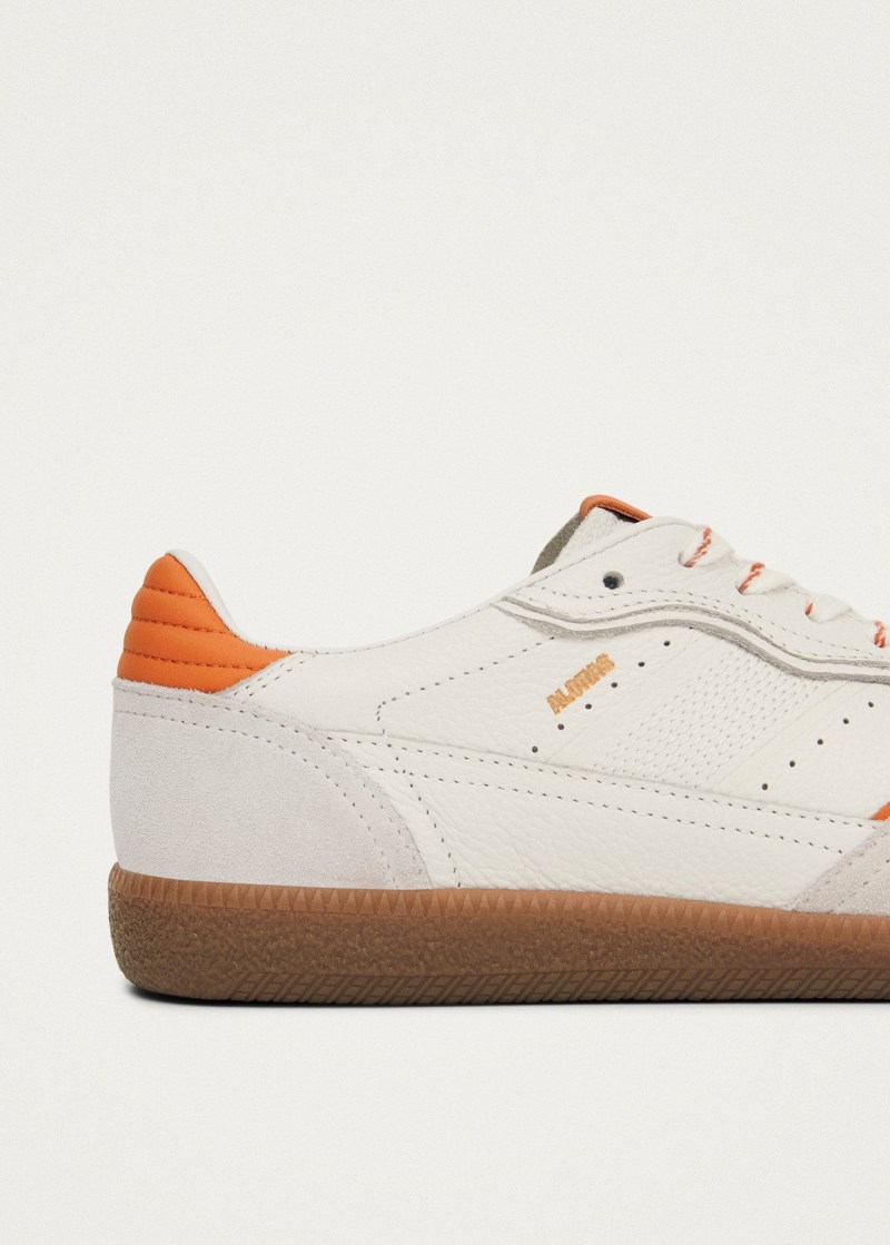 Women's Tb.490 Rife Grain White Orange Leather Sneakers