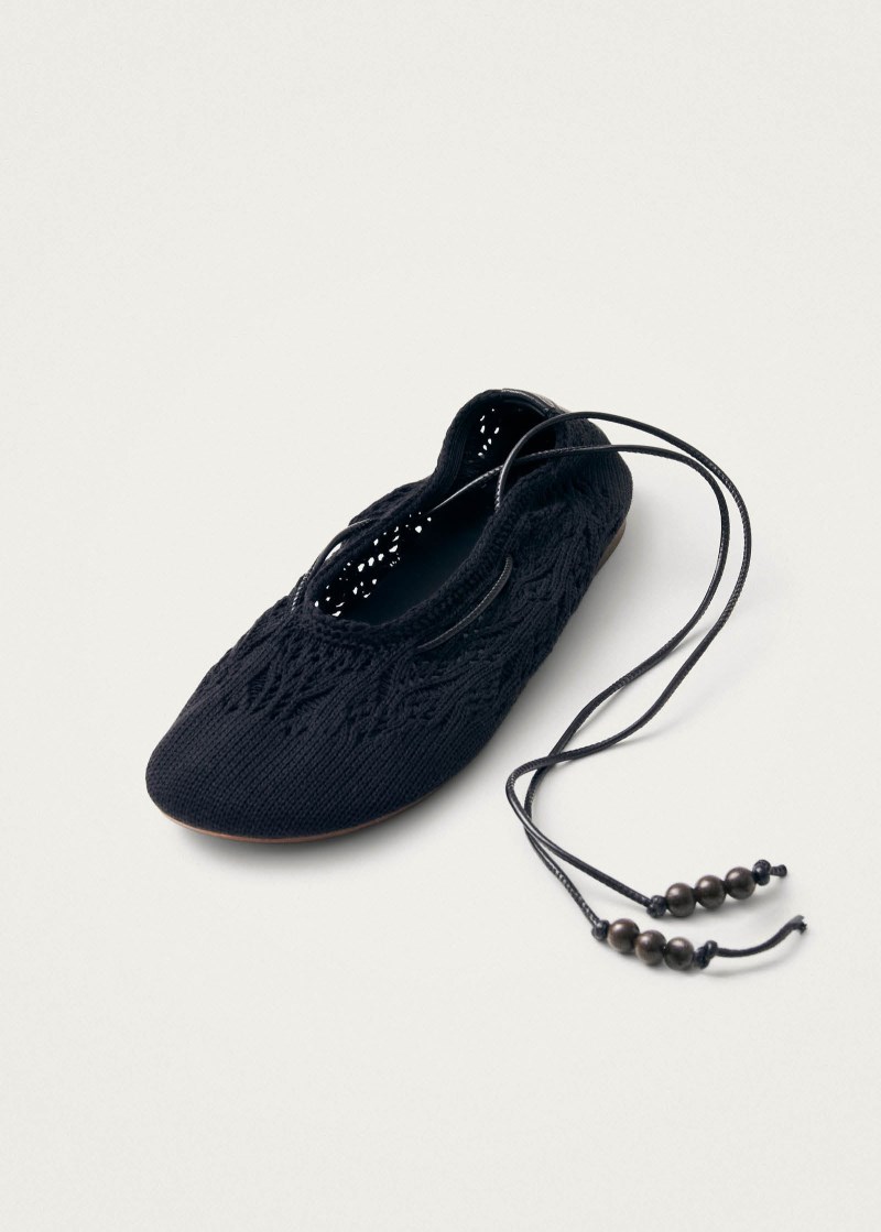 Women's Rosemary Crochet Black Ballet Flats