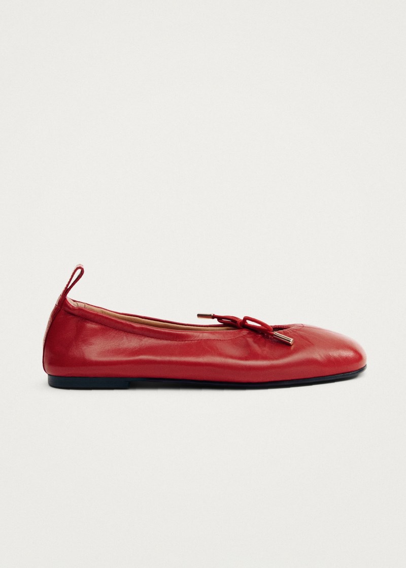 Women's Rosalind Red Leather Ballet Flats