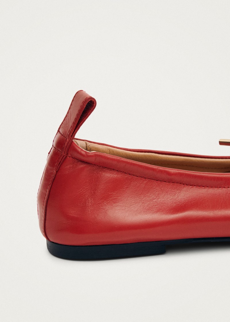 Women's Rosalind Red Leather Ballet Flats