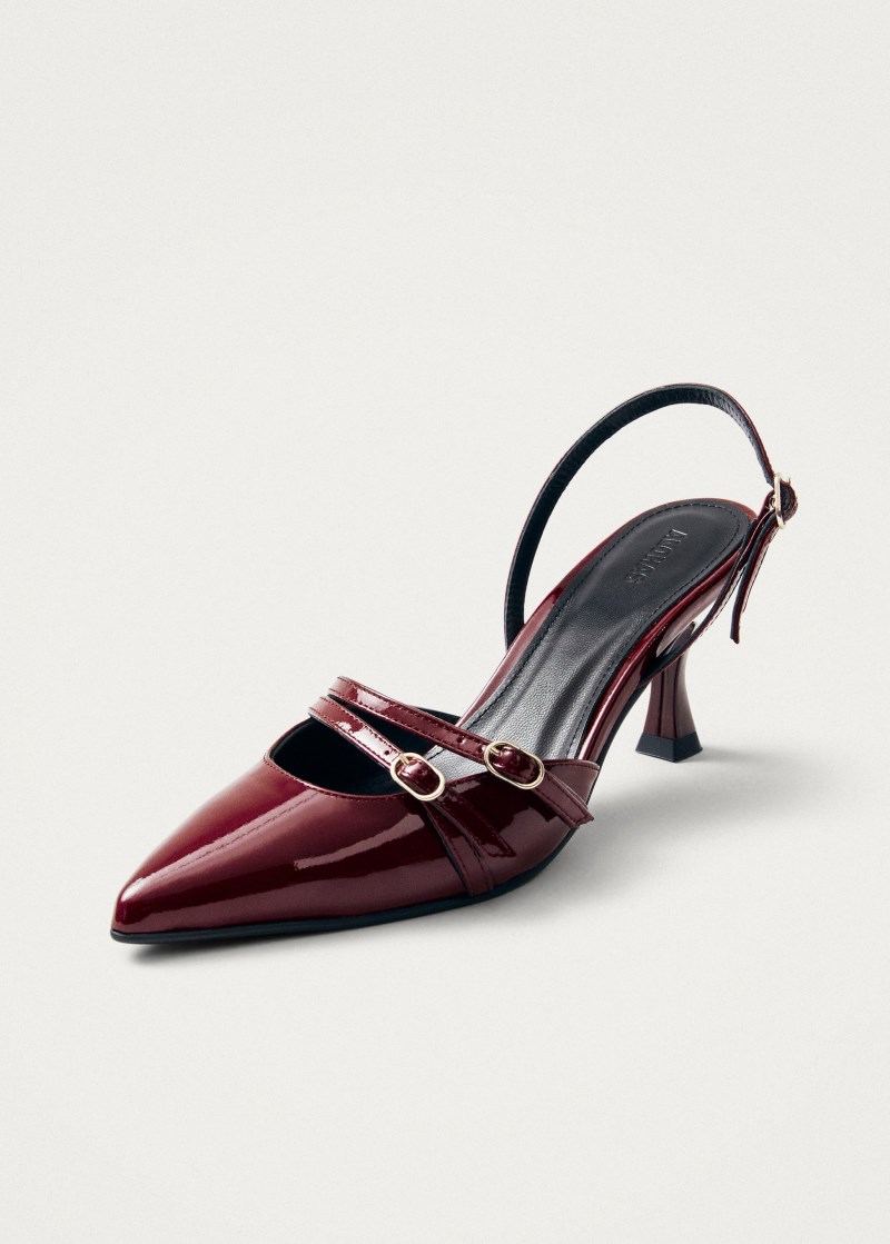 Women's Joelle Onix Burgundy Leather Pumps