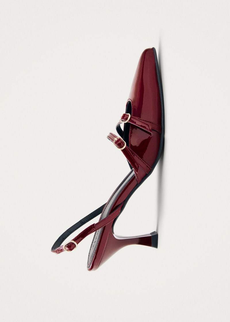Women's Joelle Onix Burgundy Leather Pumps