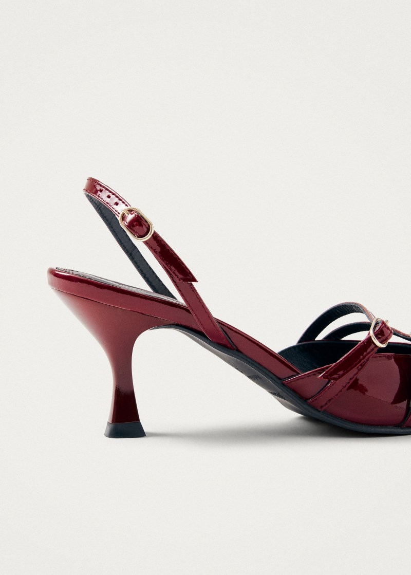 Women's Joelle Onix Burgundy Leather Pumps