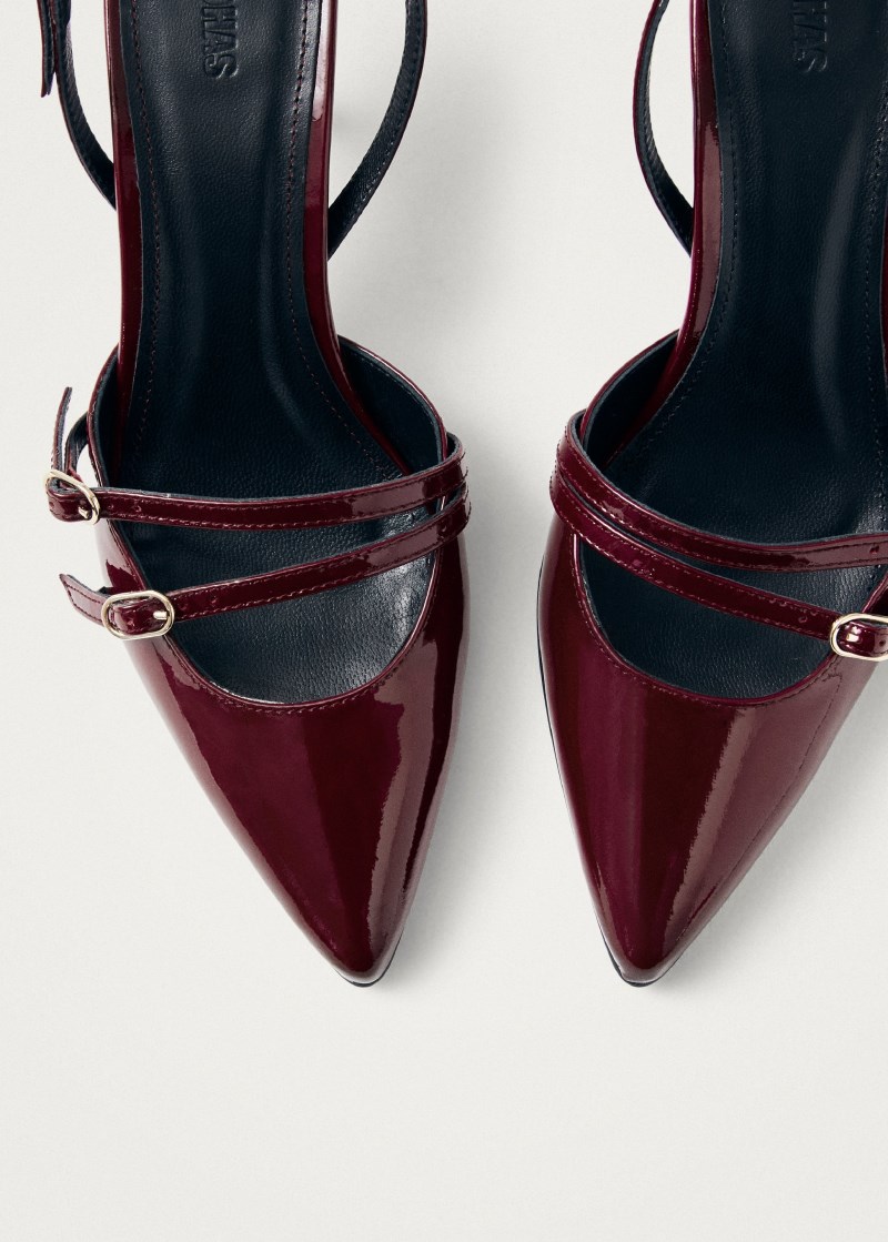 Women's Joelle Onix Burgundy Leather Pumps