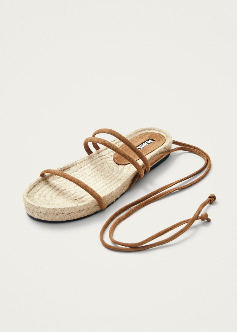 Women's Rayna Suede Tan Leather Sandals