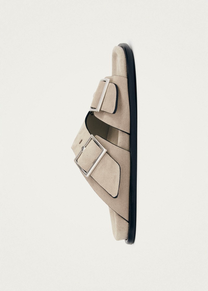 Women's Alba Suede Beige Leather Sandals