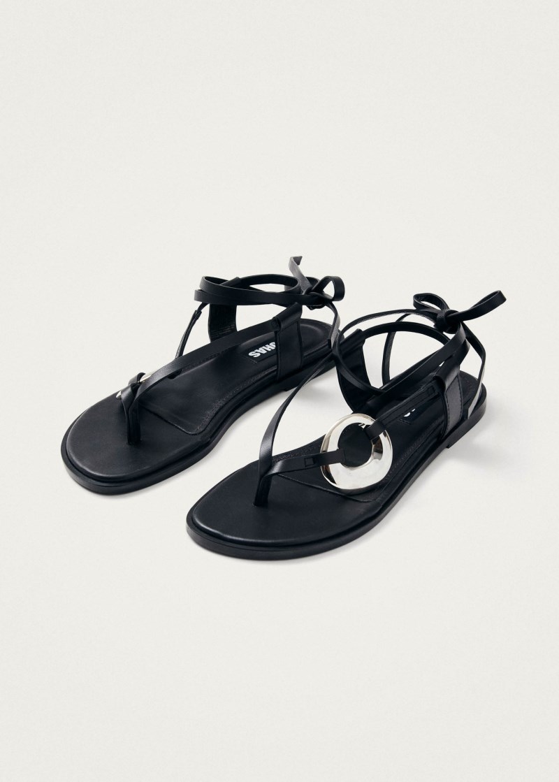Women's Morosia Black Leather Sandals