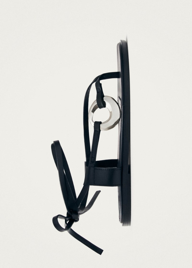 Women's Morosia Black Leather Sandals