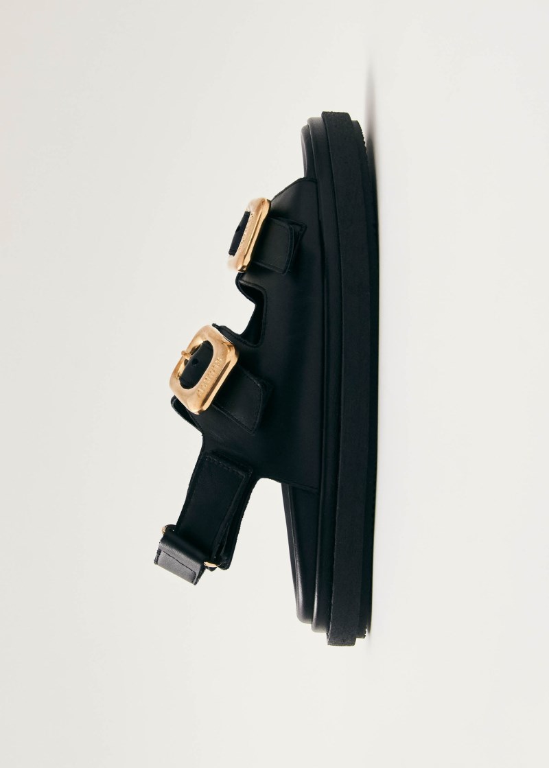 Women's Daria Black Leather Sandals